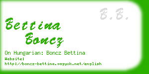 bettina boncz business card